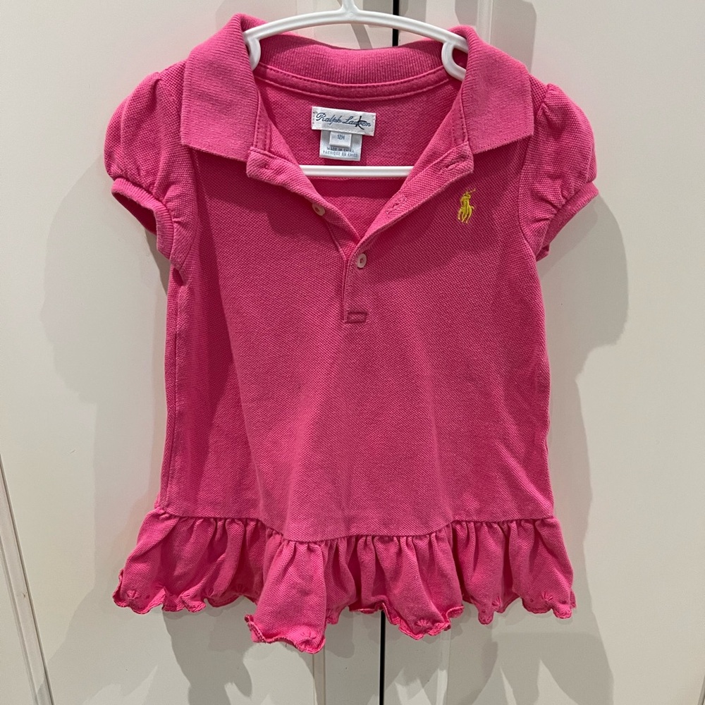 Ralph Lauren Pink Kids Polo dress 12m